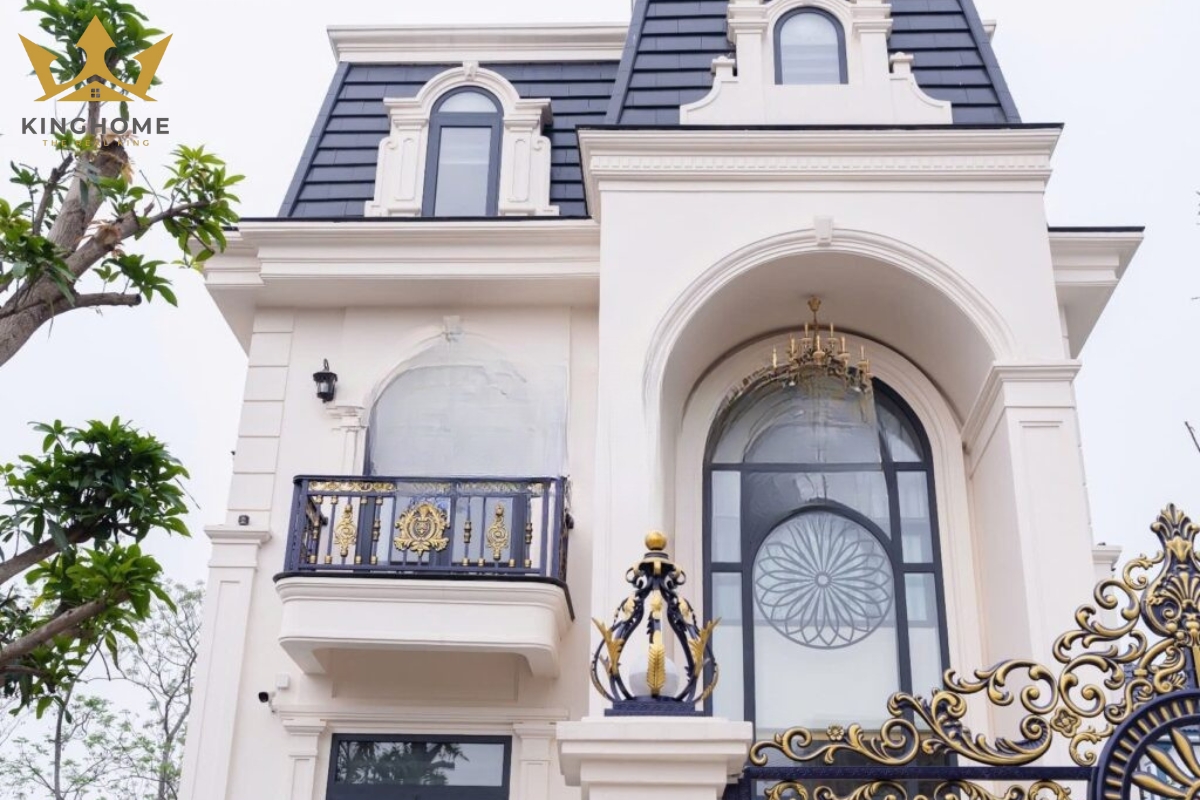 Thiết kế thi công xây dựng biệt thự tân cổ điển mái mansard