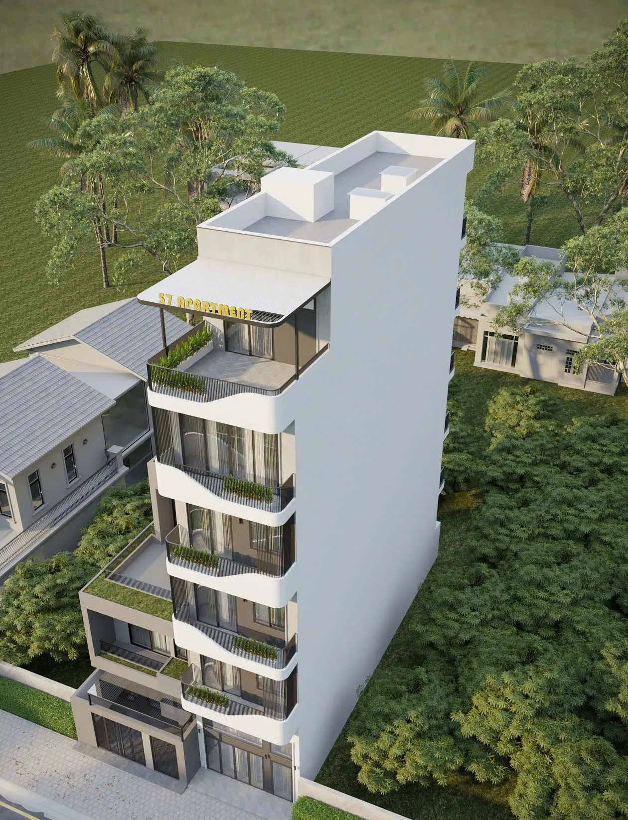 57 Apartment được tạo nên từ hình khối tối giản, tinh tế và bền vững theo thời gian.