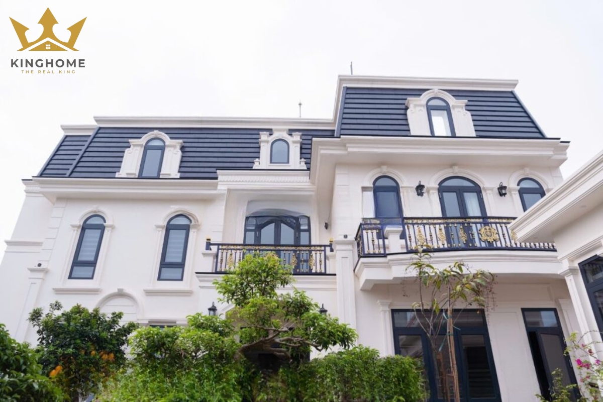 Thiết kế thi công xây dựng biệt thự tân cổ điển mái mansard