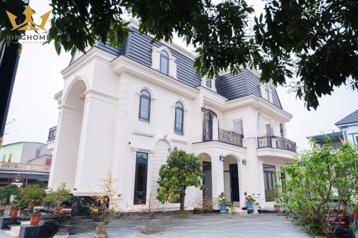 Thiết kế thi công xây dựng biệt thự tân cổ điển mái mansard