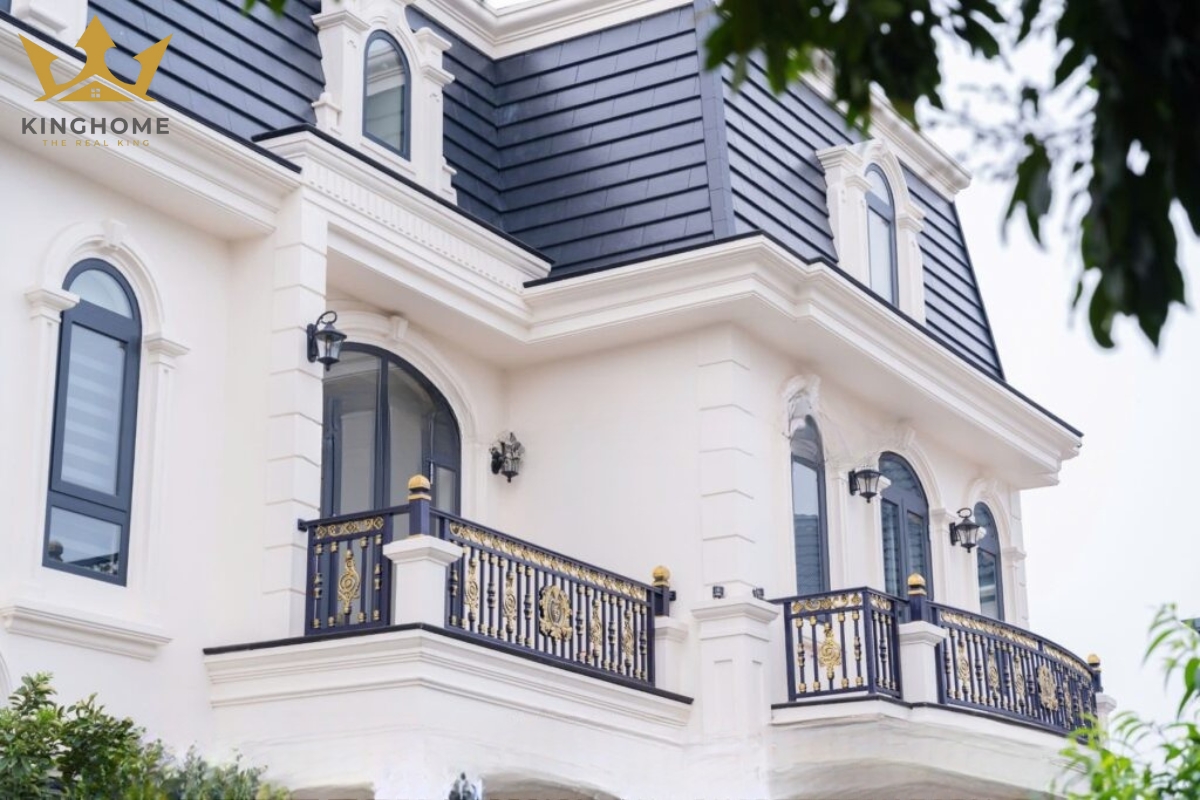 Thiết kế thi công xây dựng biệt thự tân cổ điển mái mansard