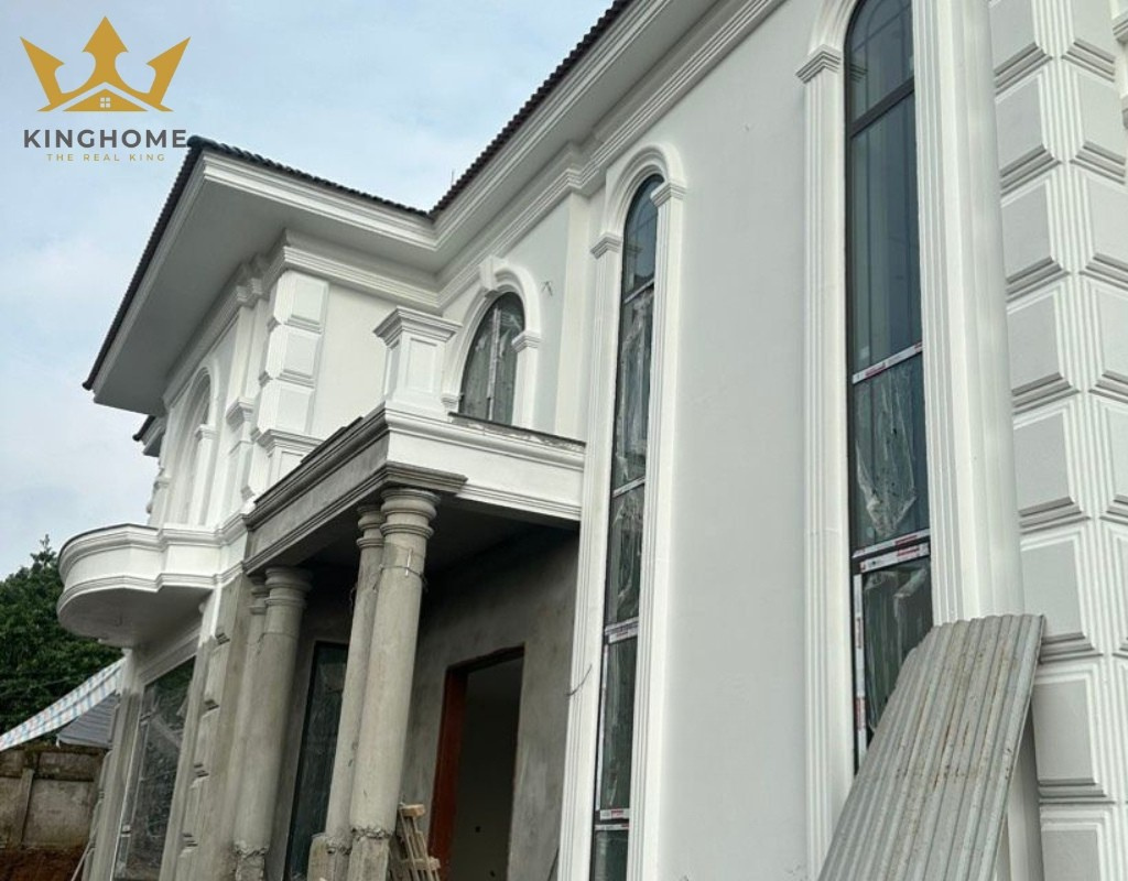 Thiết kế thi công xây dựng biệt thự tân cổ điển 2 tầng mái Nhật