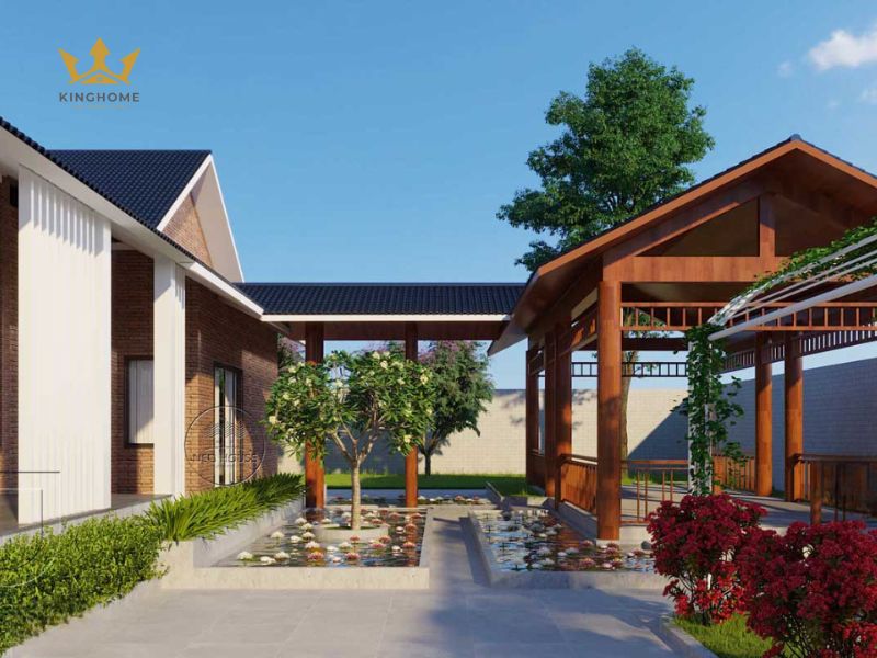 Thiết kế tum mở rộng cho biệt thự sân vườn gần gũi với thiên nhiên