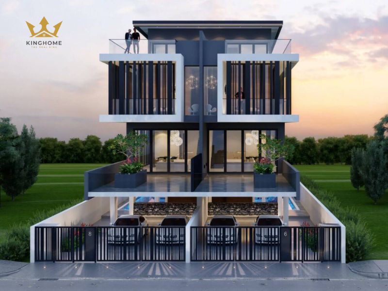 KING HOME có kinh nghiệm thiết kế thi công nhiều biệt thự song lập khắp cả nước