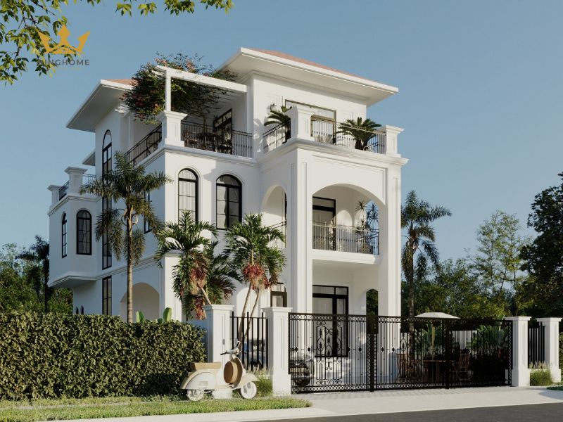 Mẫu villa tân cổ điển sang trọng, trang nhã