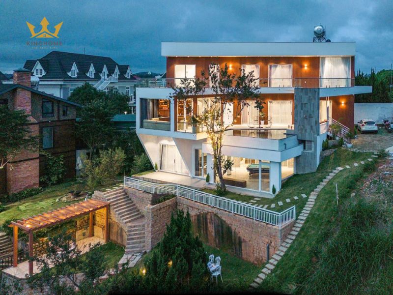 Kiến trúc villa biệt thự thường gắn liền với thiên nhiên
