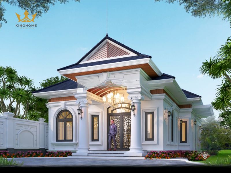 Mẫu biệt thự 1 tầng 3 phòng ngủ có tính tiện nghi cao, mở ra không gian sống hoàn hảo