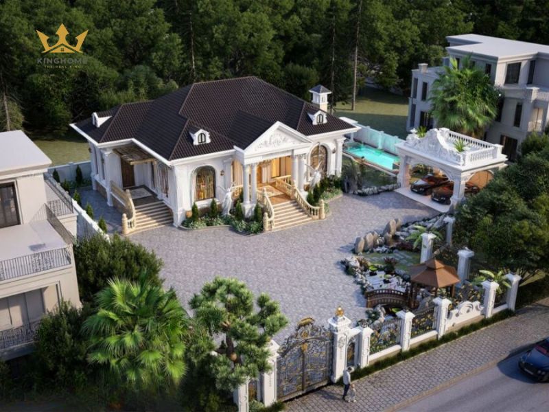 Toàn cảnh căn biệt thự xây trên nền đất rồng, view đẹp