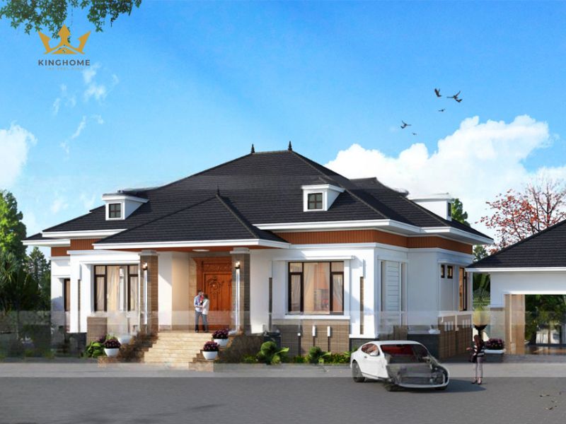 KING HOME - Thiết kế và thi công xây dựng biệt thự 1 tầng 4 phòng ngủ chuyên nghiệp 17