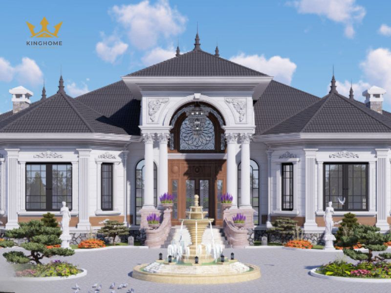 Tổng hợp mẫu biệt thự tân cổ điển một tầng đẹp, được ưa chuộng