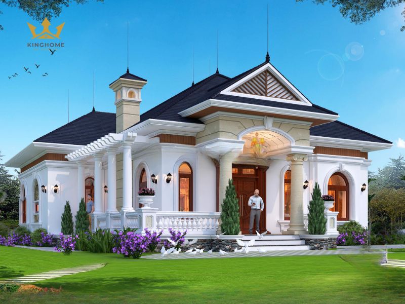 Villa biệt thự một tầng tân cổ điển mang đến không gian sống tiện nghi 3