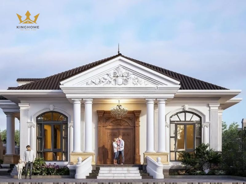 Mẫu biệt thự tân cổ điển 1 tầng mái Nhật truyền thống 9