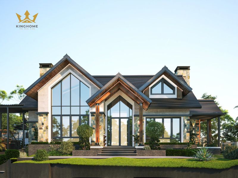Mẫu thiết kế biệt thự mái Thái 300m2 nghỉ dưỡng 9