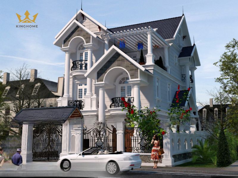 KING HOME thiết kế và thi công nhiều mẫu biệt thự mái Thái Tân cổ điển đẹp