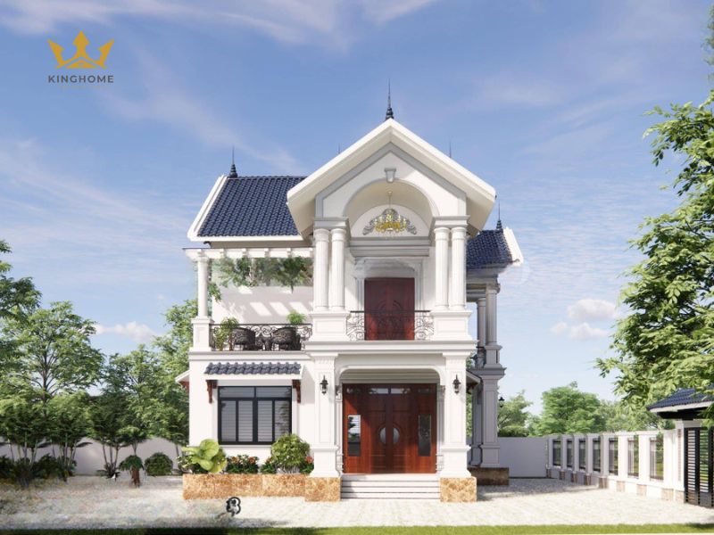 Tham khảo mẫu biệt thự tân cổ điển 2 tầng trẻ trung, hợp thời đại