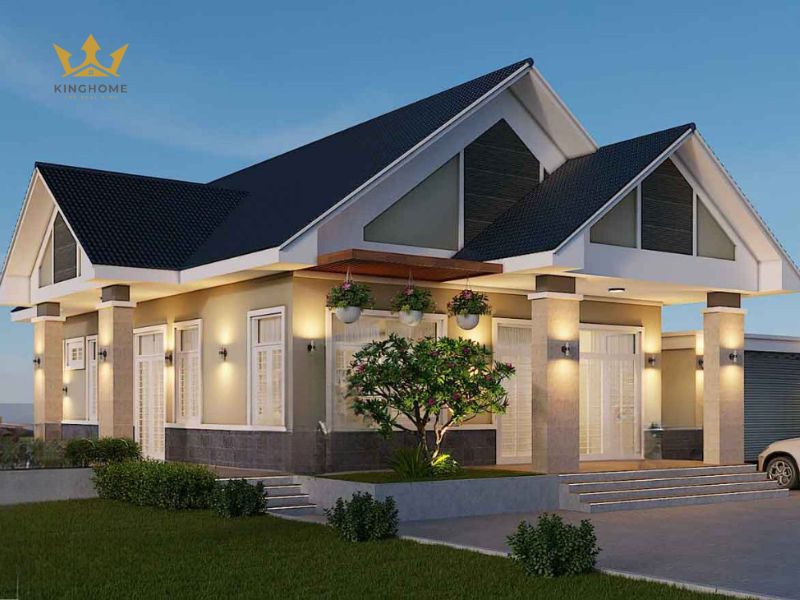 Thiết kế biệt thự mái Thái 1 tầng phong cách hiện đại cho gia đình trẻ 3
