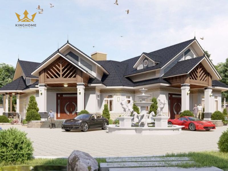 Mẫu biệt thự 1 tầng 4 phòng ngủ mini 150m2 10