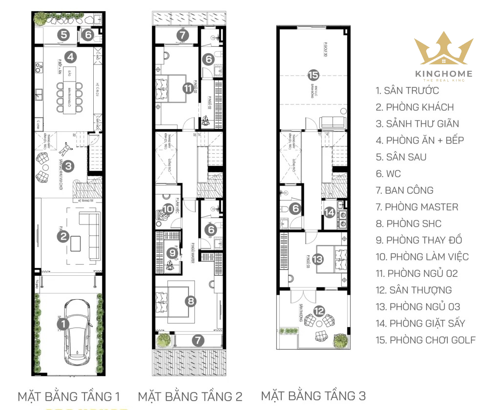 Công năng được bố trí trong T’s House