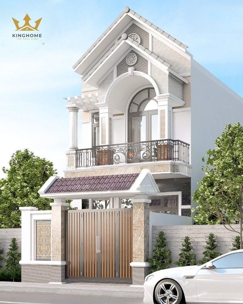 Dự án nhà phố 2 tầng phong cách tân cổ điển mặt tiền 5m