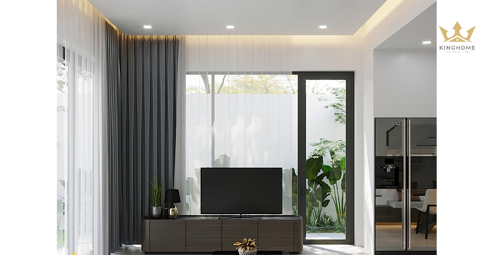 Hệ sân vườn bên hông dọc theo nhà