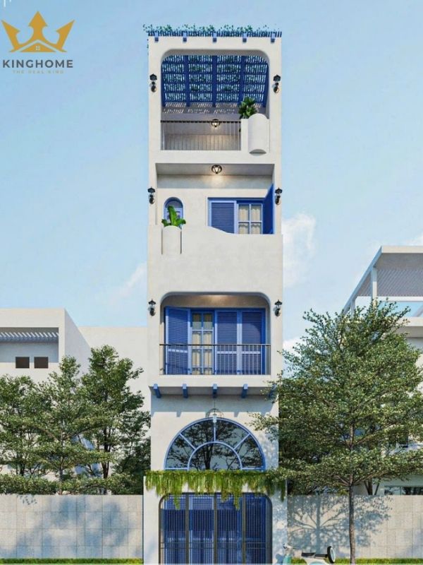 Thiết kế nổi bật với những gam màu trắng xanh 