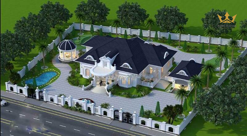 bản vẽ biệt thự 1 tầng