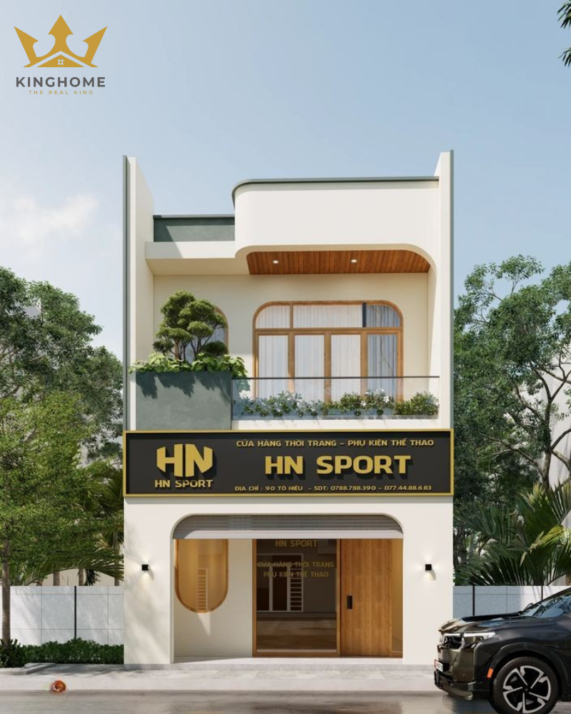 Mẫu thiết kế nhà phố 1 trệt 1 lầu kết hợp kinh doanh