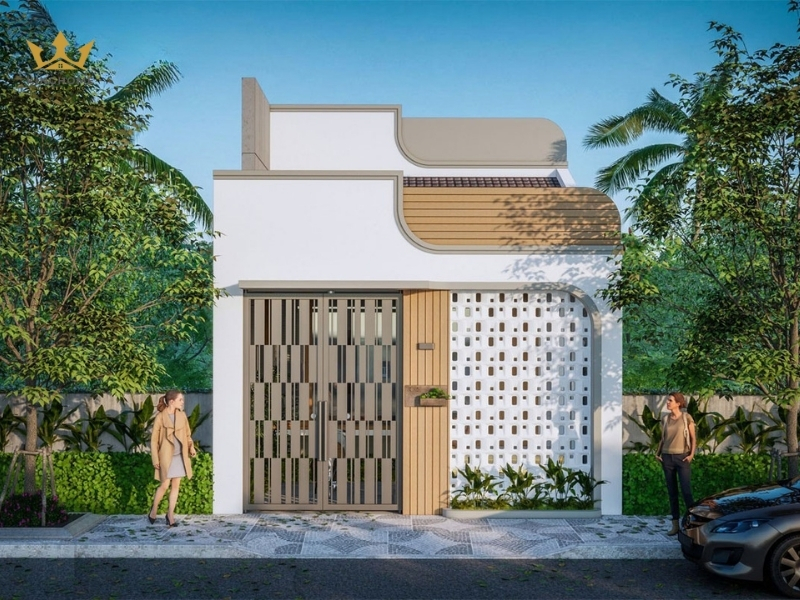 Thiết kế nhà phố 1 tầng hiện đại, thoáng đãng