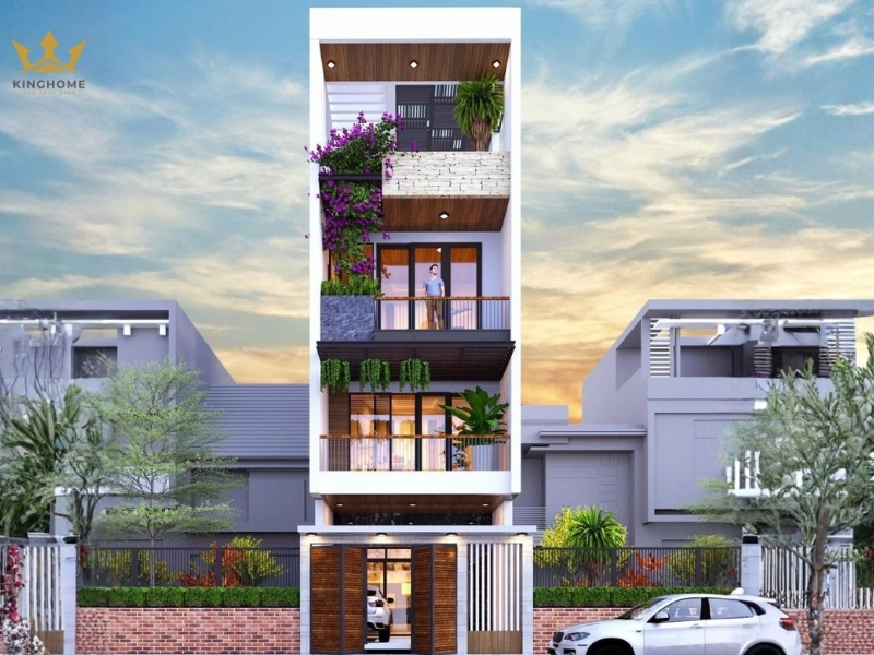 Mẫu nhà phố 4 tầng tối ưu công năng, diện tích