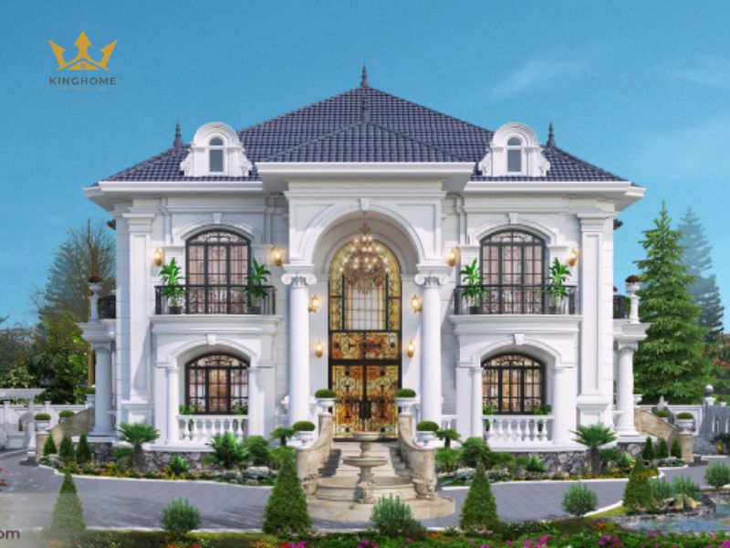 Mẫu biệt thự nhà vườn tân cổ điển bề thế