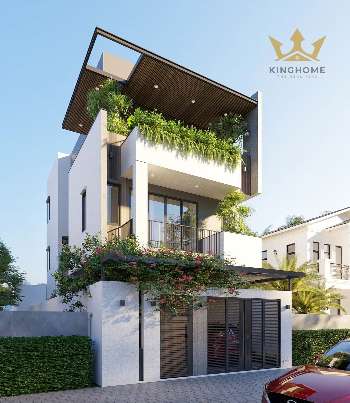 Ngôi nhà ba tầng M’s House được thiết kế theo lối tối giản để mang đến một không gian thoáng đạt, tươi sáng