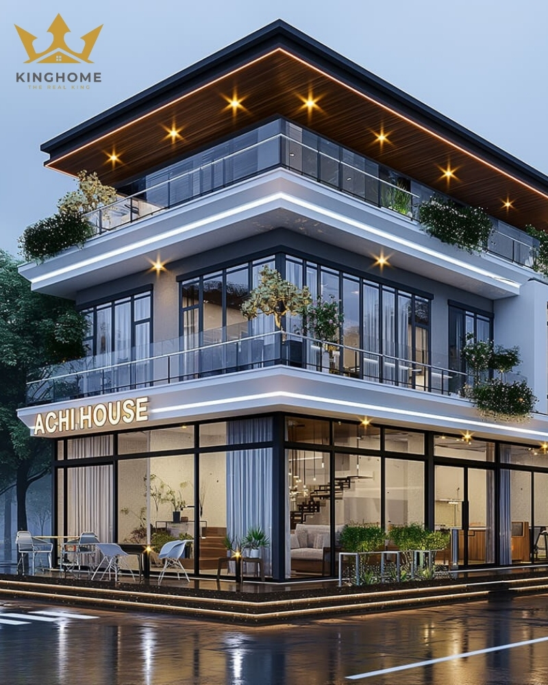 Mẫu nhà ở kết hợp kinh doanh quán cà phê ở Hà Nội 