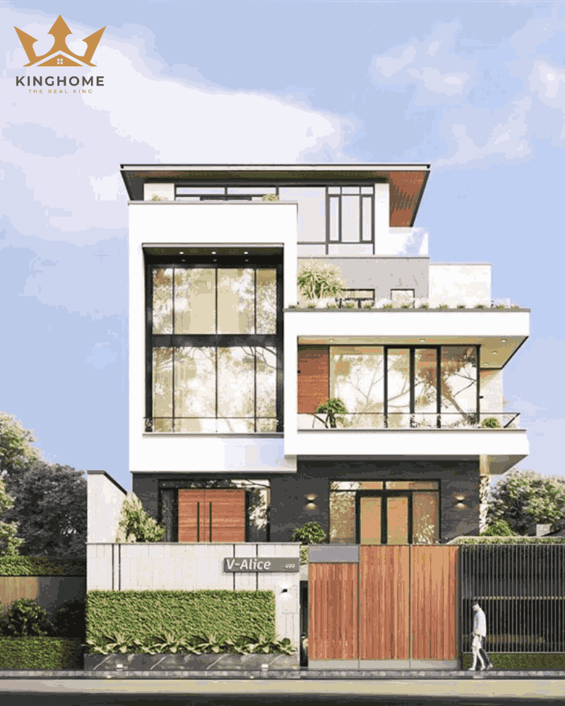 Nhà phố mặt tiền 10m kết hợp kinh doanh 10x15m nhỏ gọn