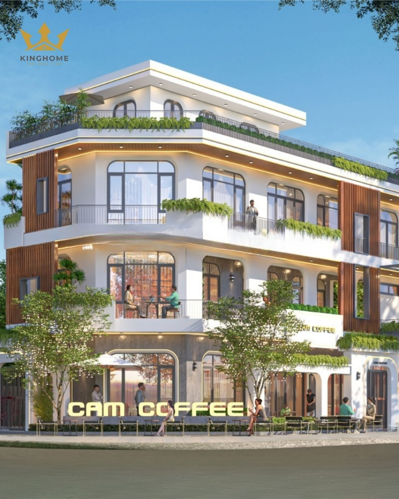 Kinh doanh quán cà phê với mẫu nhà có mặt tiền rộng 