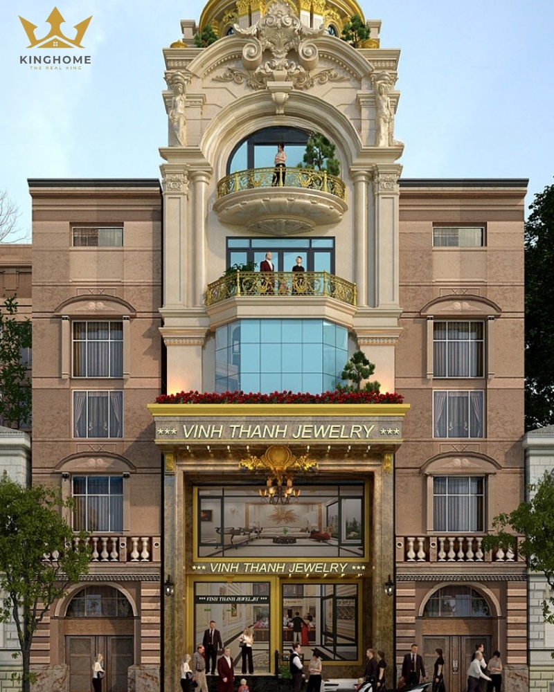 Cửa hàng trang sức kết hợp nhà ở sang trọng 