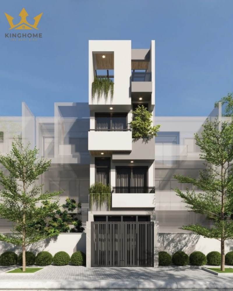 Thiết kế nhà phố mặt tiền 6m 4 tầng nổi bật 