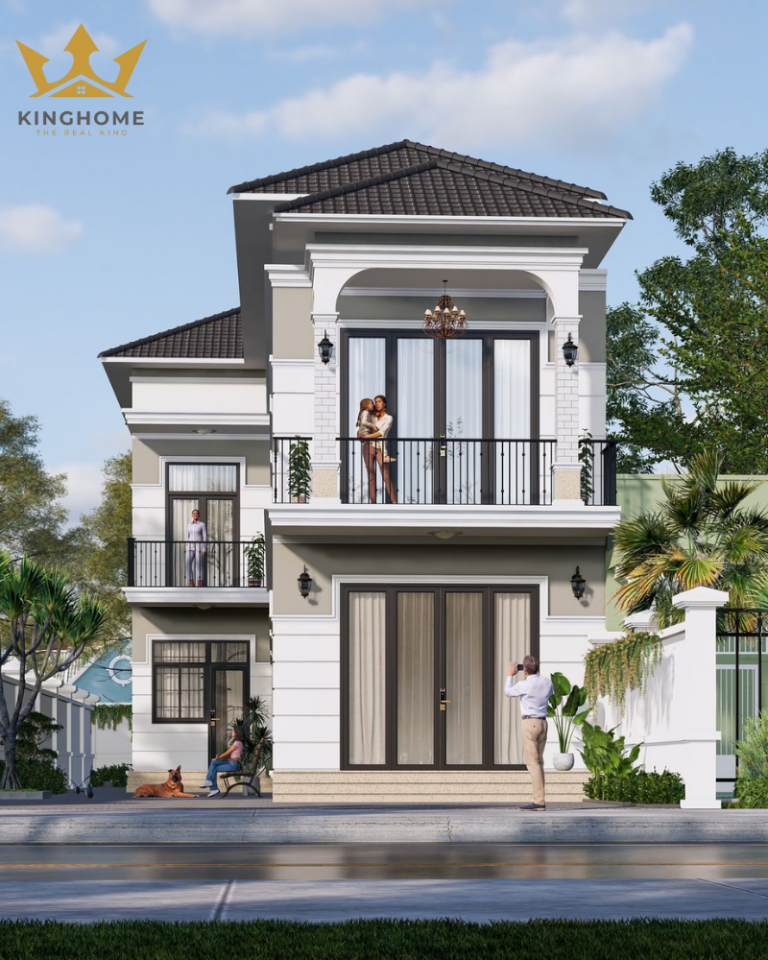 Nhà phố phong cách tân cổ điển mái Nhật đẹp
