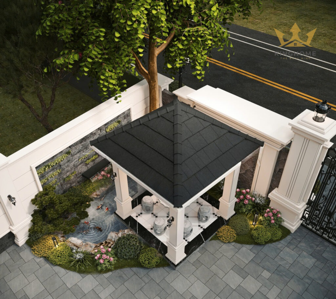 Thiết kế biệt thự tân cổ điển 4 tầng mái mansard