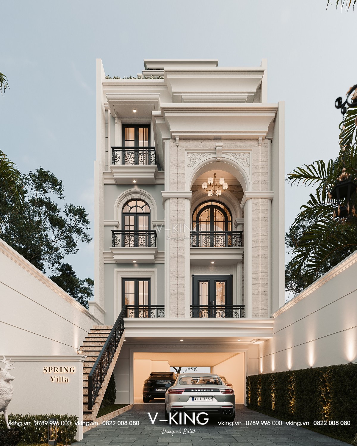Mẫu thiết kế biệt thự Luxury tại Hưng Yên sang trọng và tràn ngập ánh sáng.