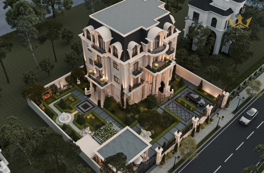 Thiết kế biệt thự tân cổ điển mái mansard