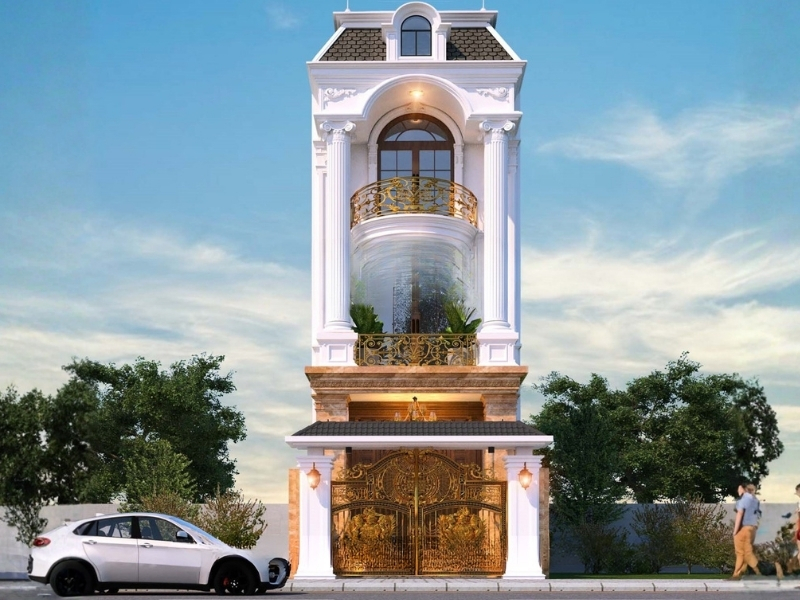Nhà phố tân cổ điển đẹp tại Hưng Yên 