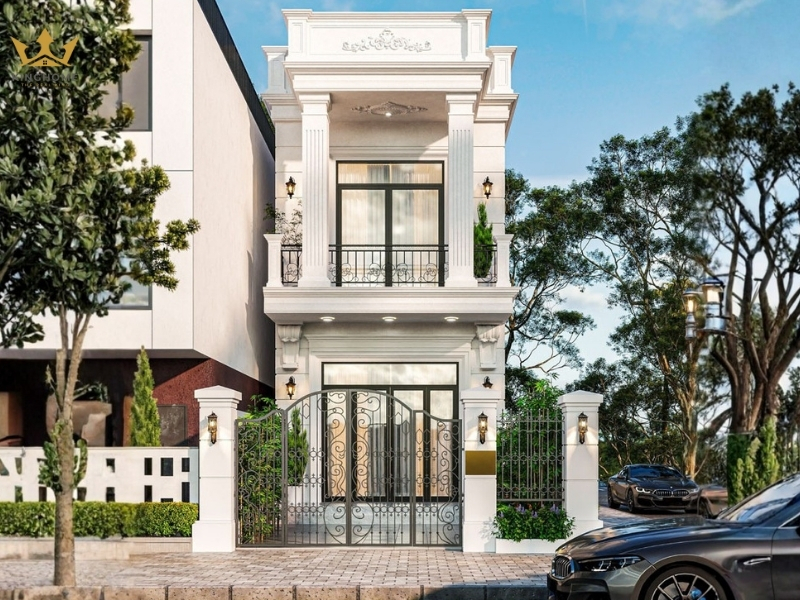 Mẫu thiết kế nhà phố phong cách cổ điển, xa hoa