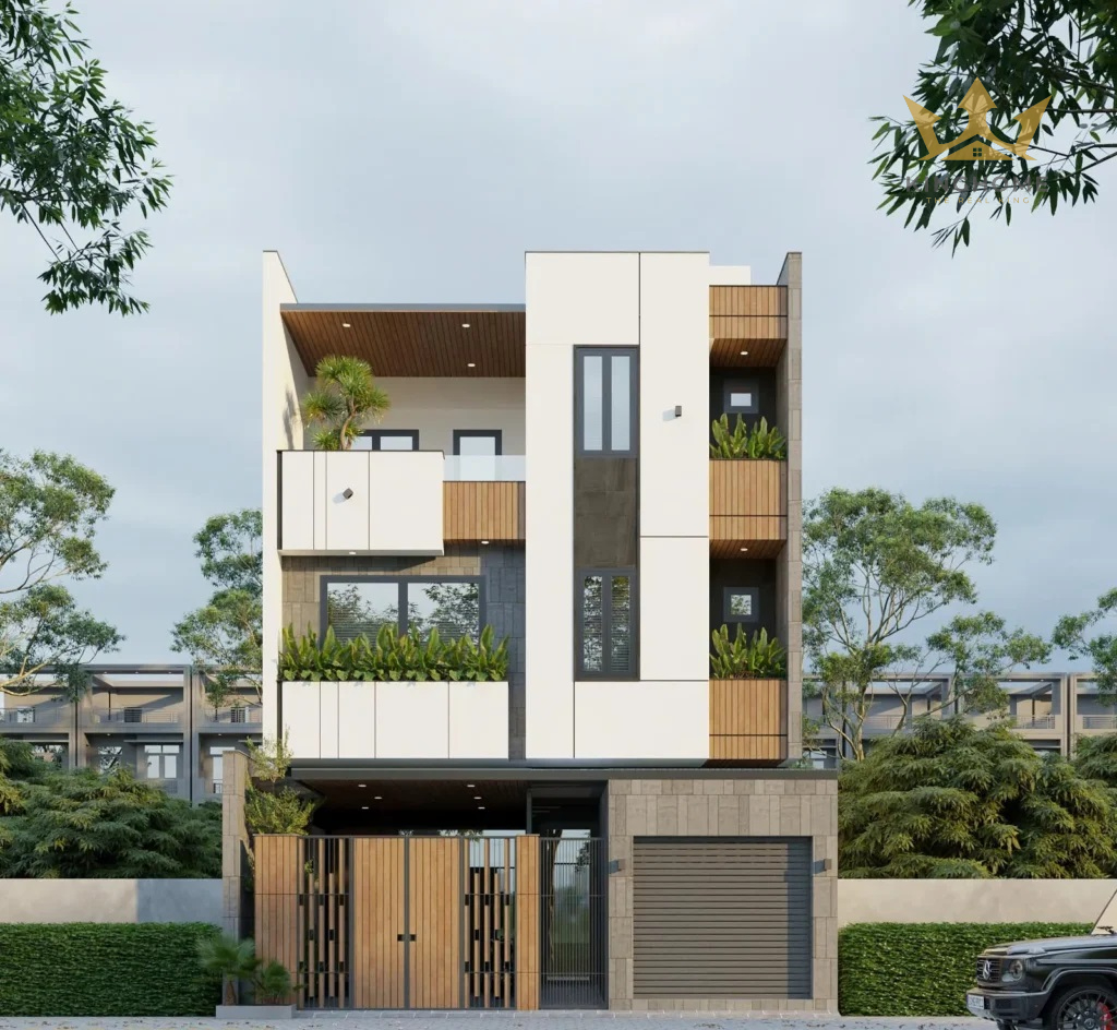 T’s House là nhà 3 tầng được chúng tôi thiết kế theo mô hình nhà ở kết hợp phòng trọ cho thuê.