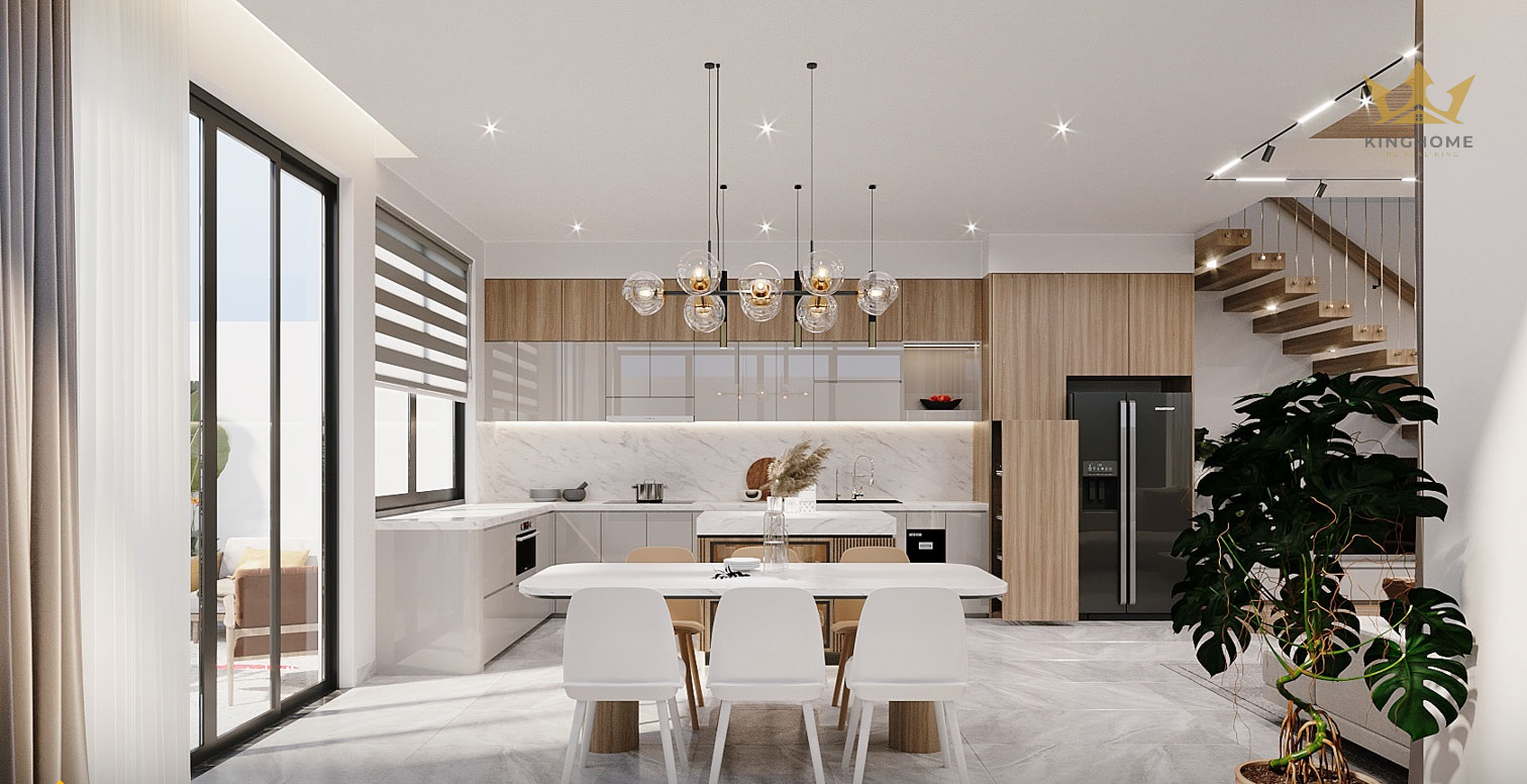 Vẻ đẹp của phong cách hiện đại, tối giản trở thành phong cách chủ đạo xuyên suốt ngôi nhà giúp thành viên dễ dàng bước vào trạng thái thư giãn và tinh thần thoải mái.