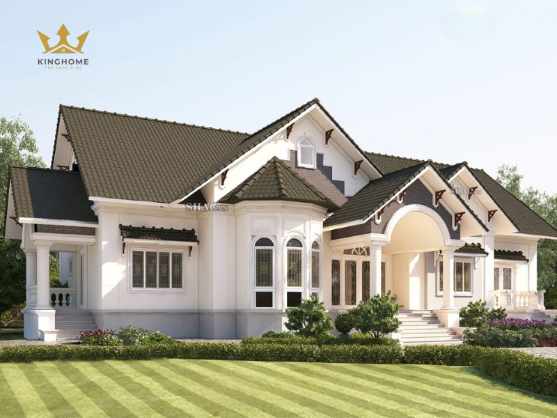 Thiết kế biệt thự 1 tầng mái Thái phong cách Á Đông hài hòa phong thủy 5