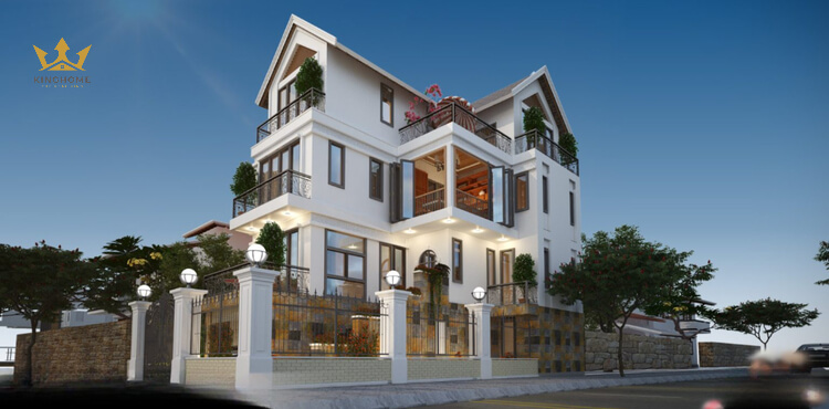 Mẫu biệt thự 1 tầng chữ L diện tích 250–300m² diện tích lớn