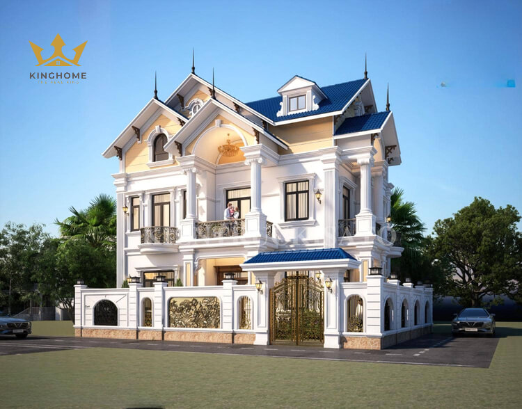 Biệt thự 2 tầng cổ điển hòa quyện nội ngoại thất tiện nghi