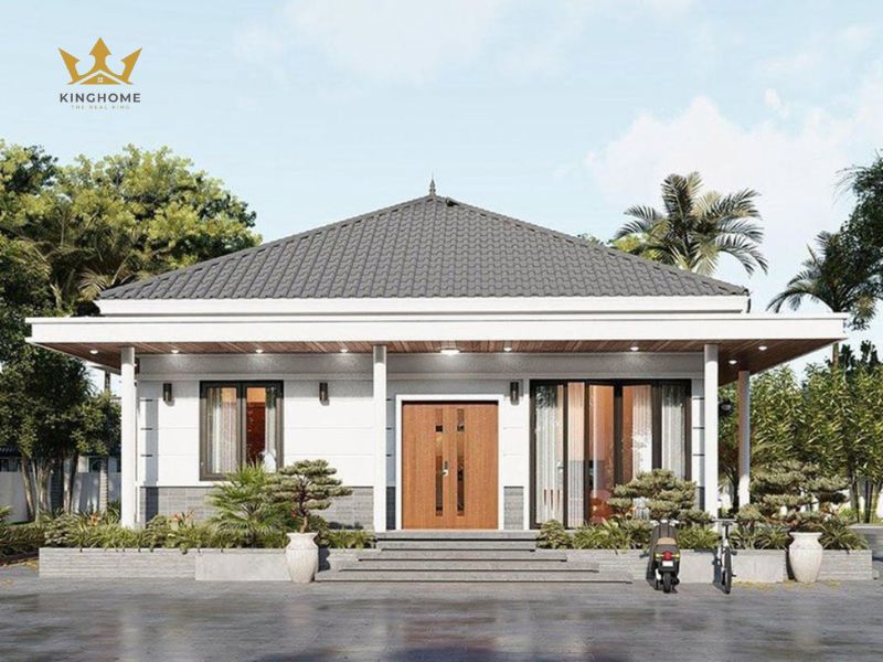 Mẫu thiết kế biệt thự mini 1 tầng mái Nhật sở hữu tổng thể hài hòa 8