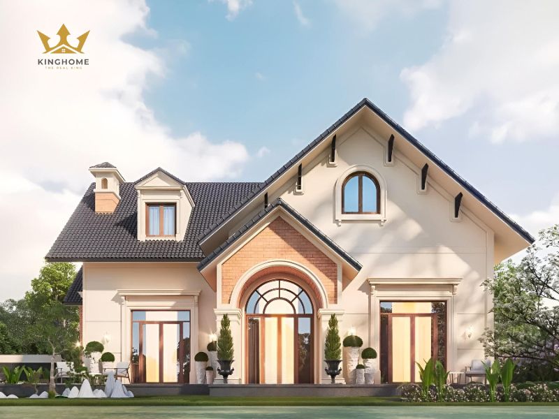 Mái Thái sử dụng trong biệt thự mini thiết kế 1 tầng 9