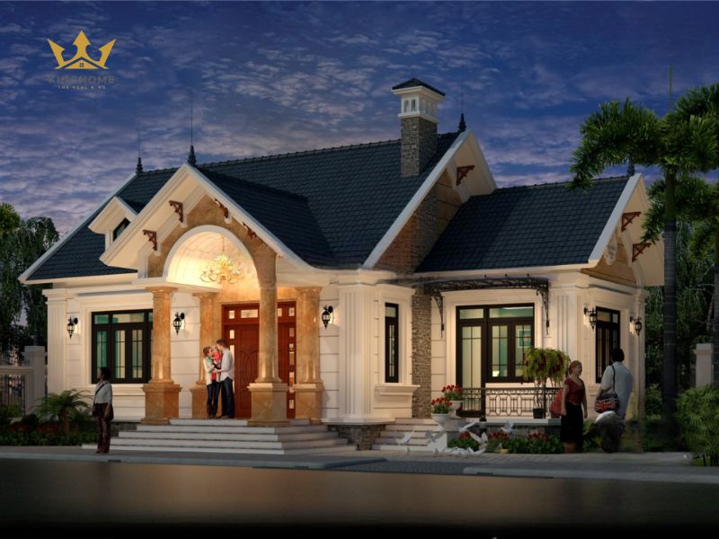 Mẫu thiết kế biệt thự mini 1 tầng mái Thái phù hợp với khí hậu Việt Nam 10